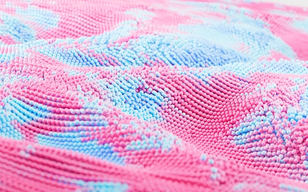 Zbliżenie haftowanego wzoru